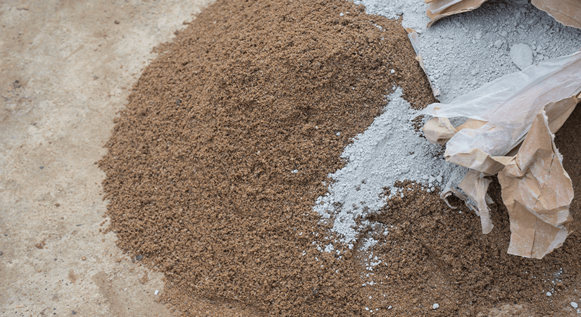 песок и цемент