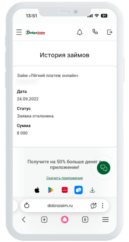 Решение по заявке в КотоЗайм