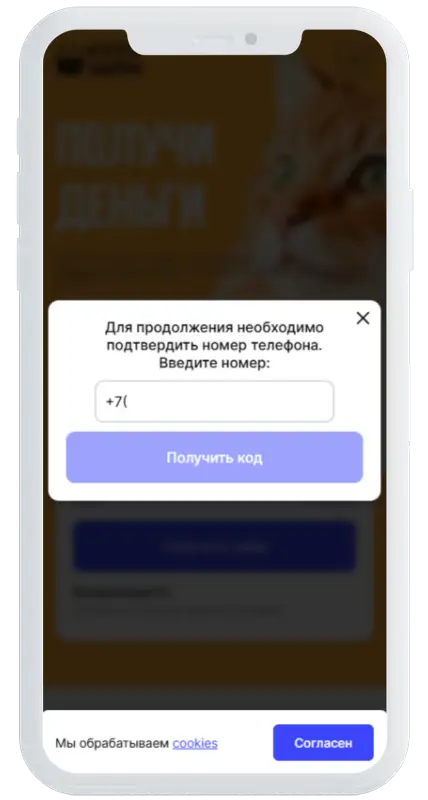 Номер телефона в КотоЗайм
