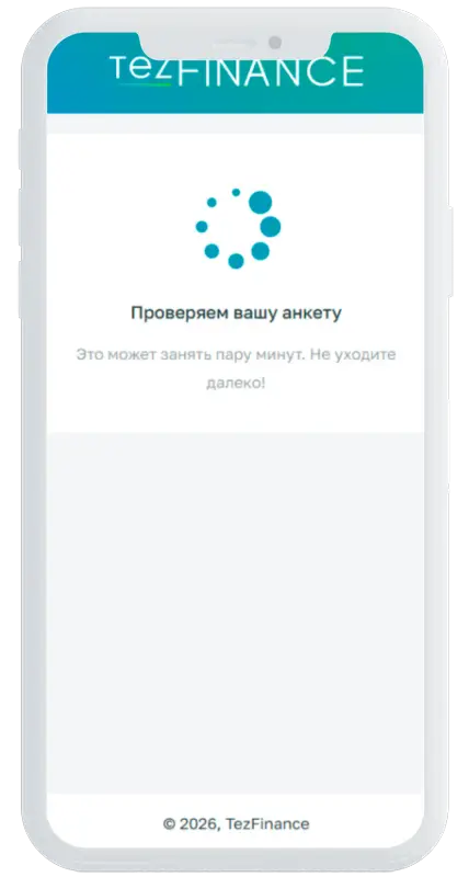 Статус заявки в TezFinance